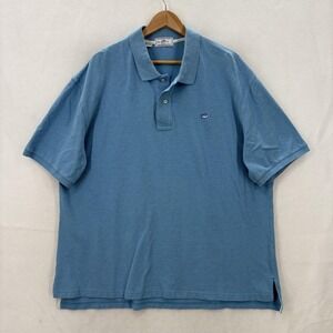 Southern Tide Polo Shirt Mens 2XL Blue Skipjack Heathered Short Sleeve Cotton